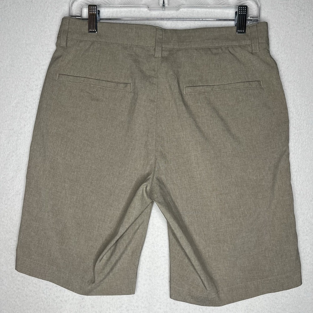 PGA Tour Mens 30 Golf Shorts Tan Heathered Flat Front Performance Outdoor Resort - Picture 5 of 6